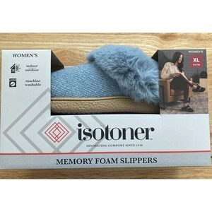 Isotoner Women's Classic Comfort Clog Slipper Size XL 9.5-10 Blue Willow